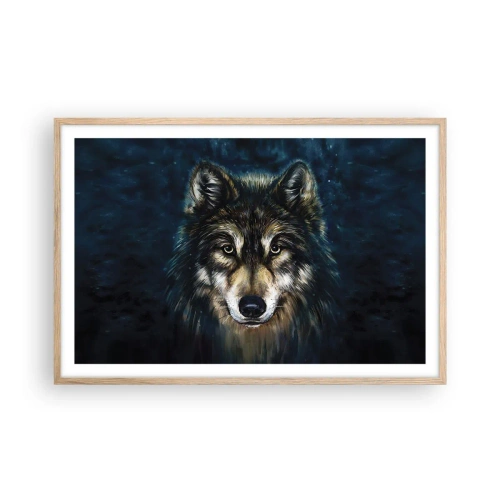 Plakat i ramme af lyst egetræ - Alfa? Og omega - 91x61 cm