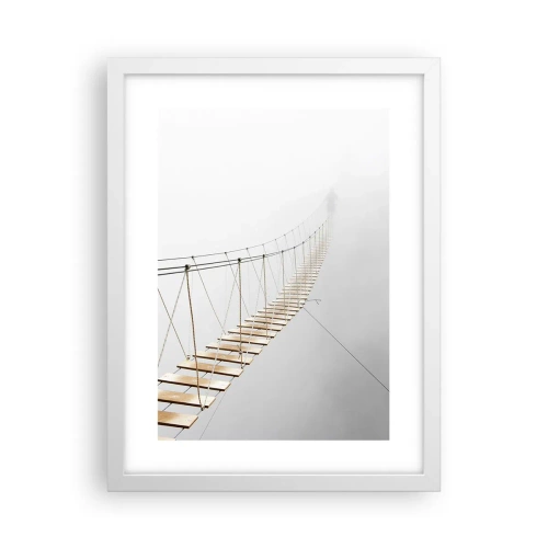 Plakat i hvid ramme - Hvor vil det føre dig hen? - 30x40 cm