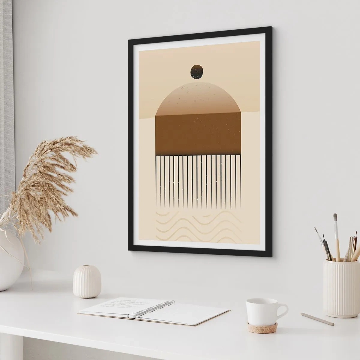 Plakat i sort ramme - Forskellige stater - 30x40 cm