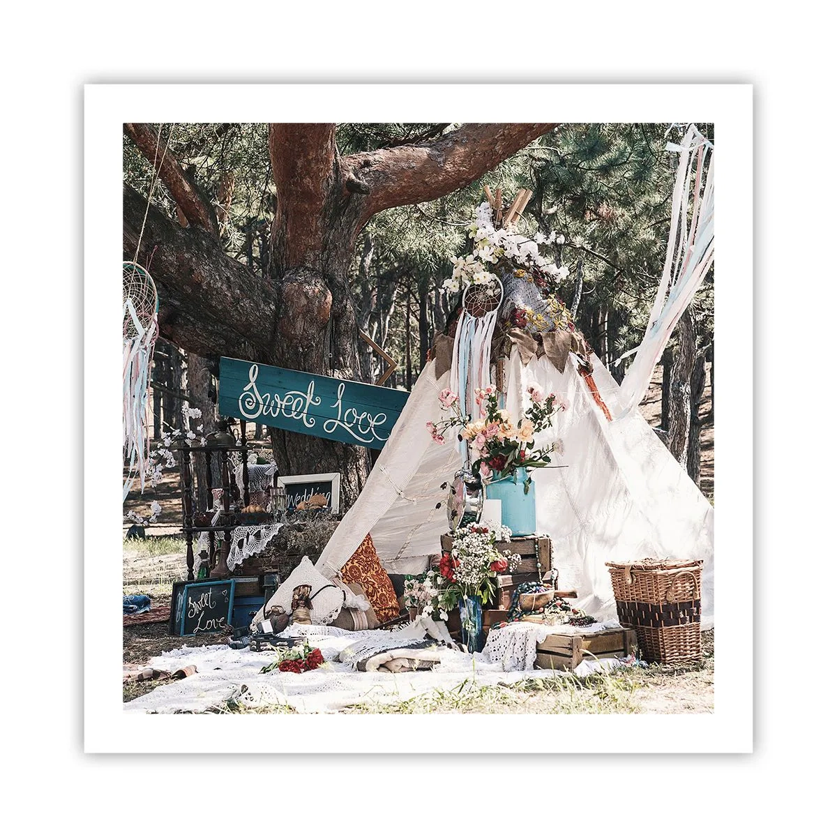 Plakat - Make love… - 60x60 cm