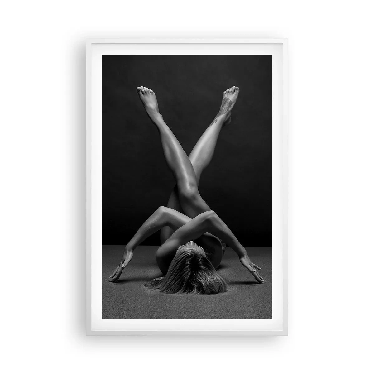 Plakat i hvid ramme - Nøgenhedens geometri - 61x91 cm