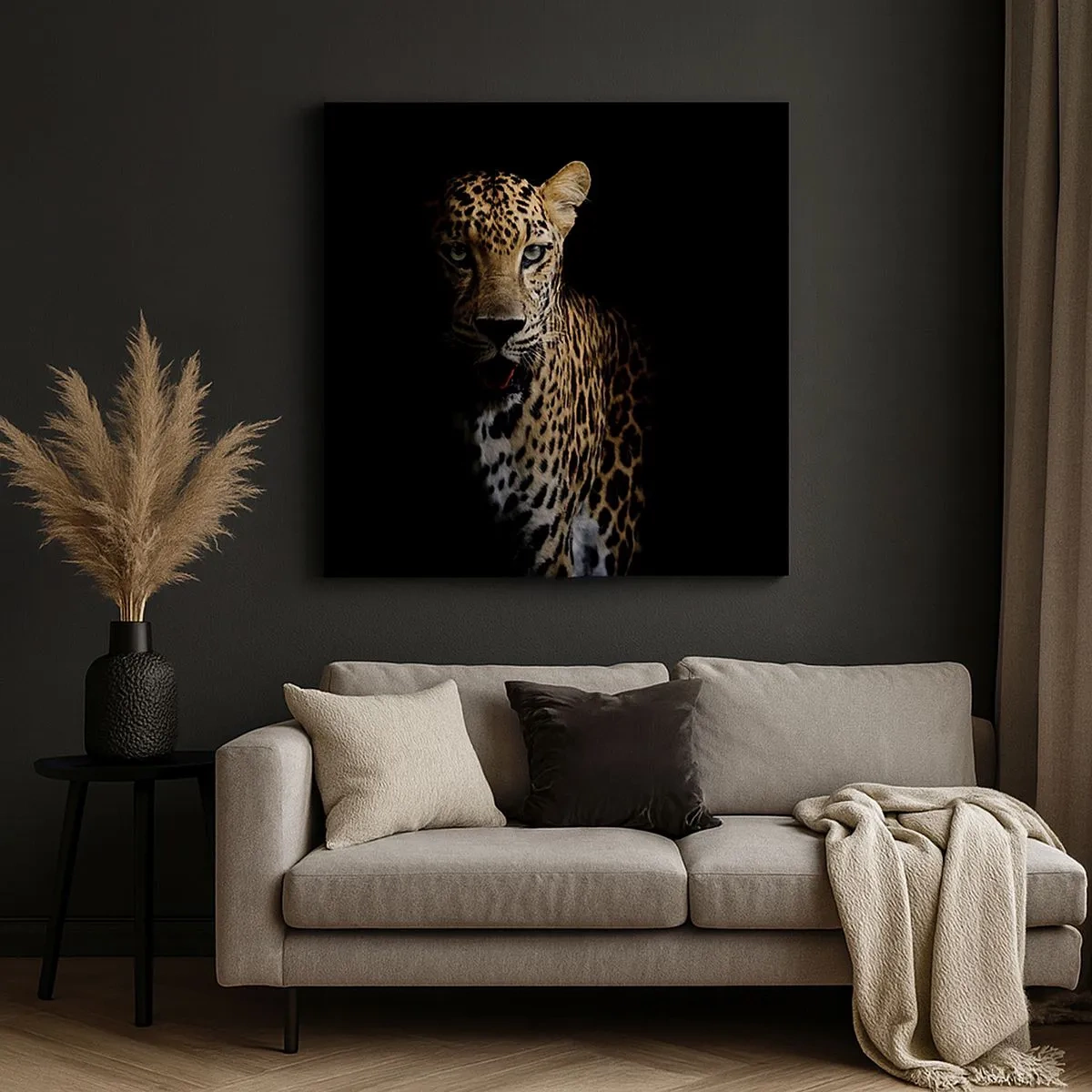 Lærredstryk - Billede på lærred - Mørk skønhed - 30x30 cm