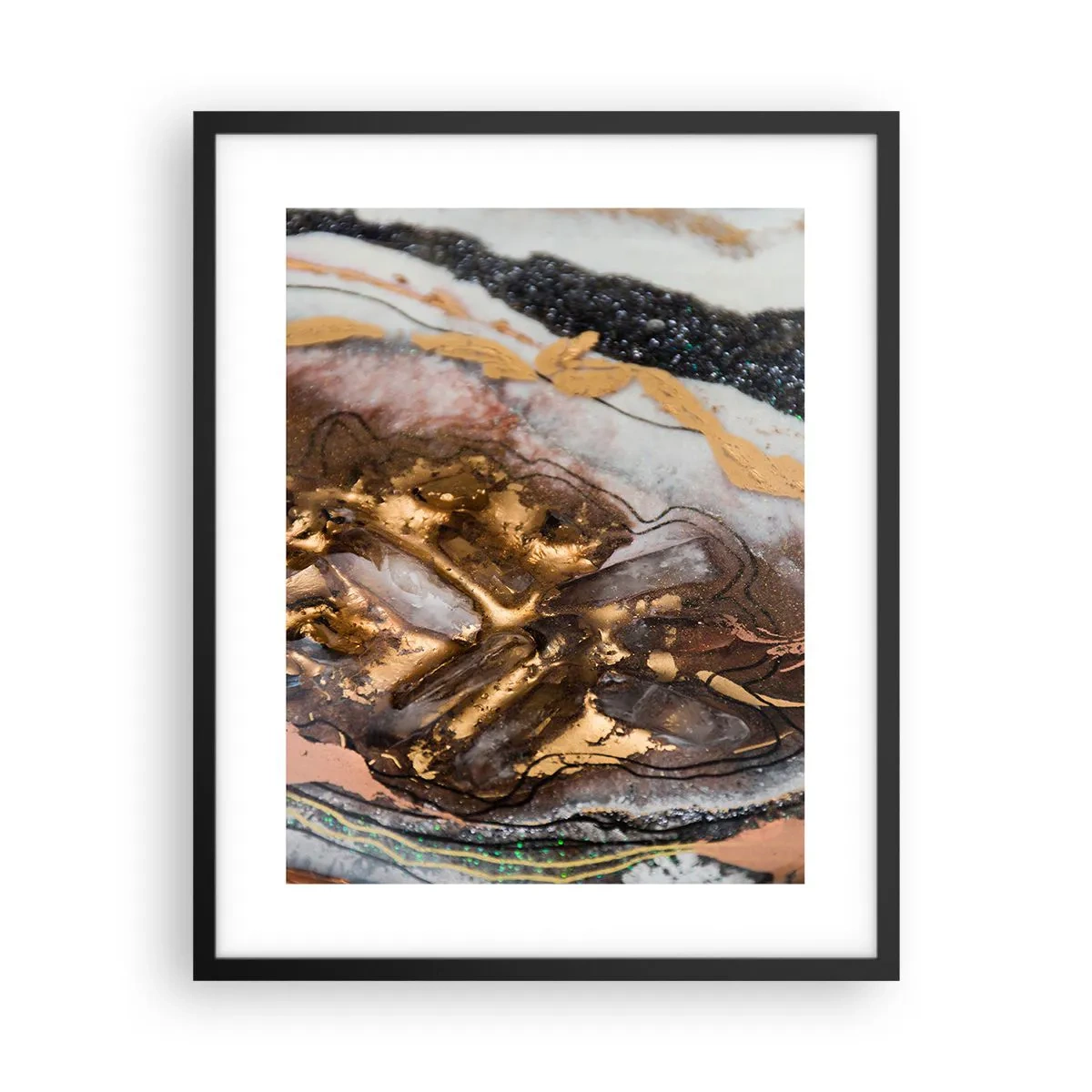 Plakat i sort ramme - Jord element - 40x50 cm