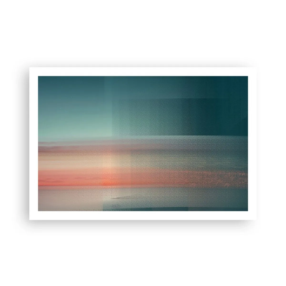 Plakat - Abstraktion: bølger af lys - 91x61 cm