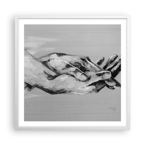 Plakat i hvid ramme - Begyndelsen ... - 60x60 cm