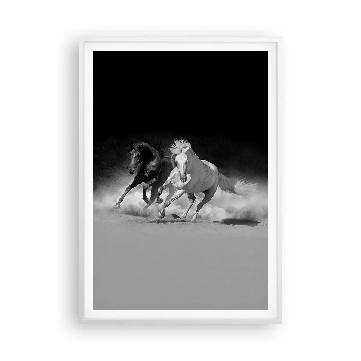 Plakat i hvid ramme - Frihedens galop - 70x100 cm