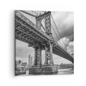 Lærredstryk - Billede på lærred - Til byens hjerte - 70x70 cm