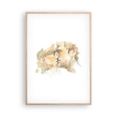 Plakat i ramme af lyst egetræ - Den fundne halvdel? - 70x100 cm