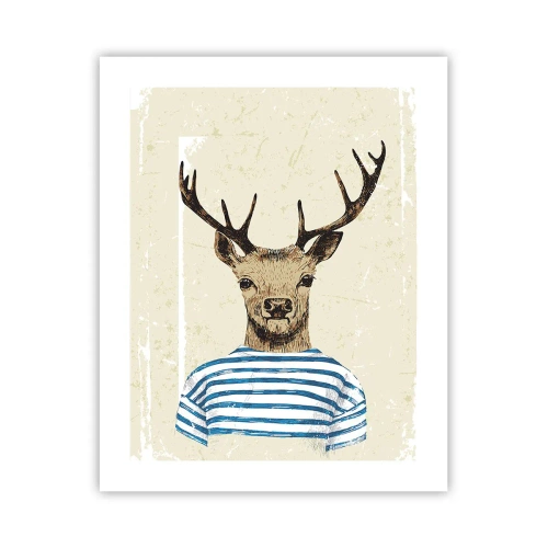 Plakat - Fordi jeg kan lide stribede skjorter! - 40x50 cm