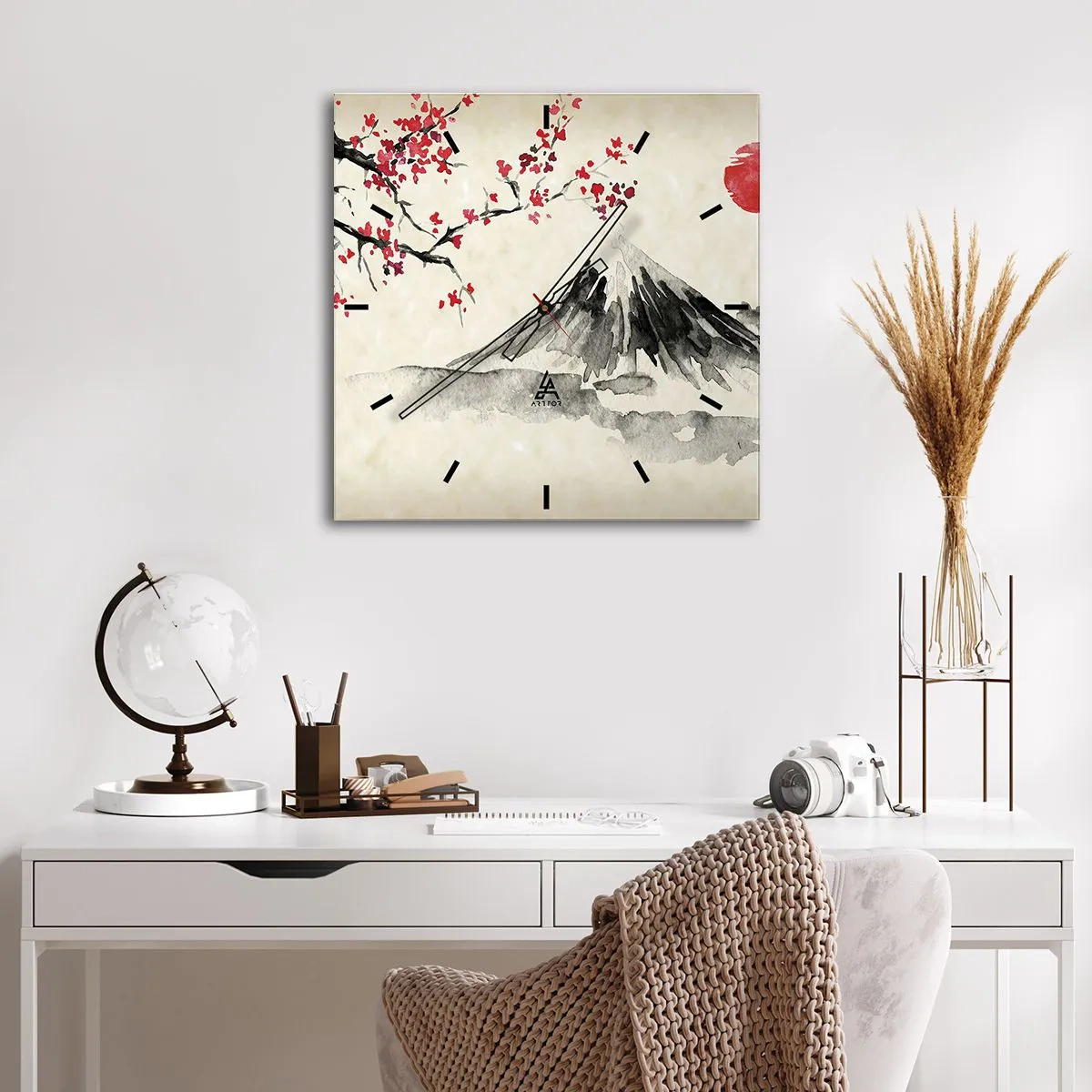 Vægur, Uret - Bliv forelsket i Japan - 30x30 cm