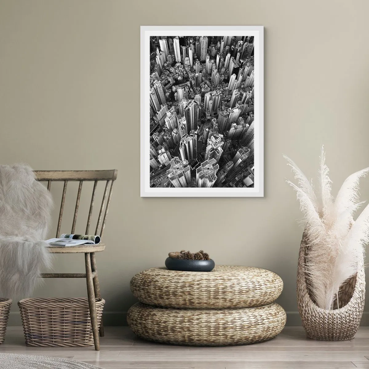 Plakat i hvid ramme - Stadig højere og højere - 70x100 cm