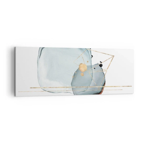 Lærredstryk - Billede på lærred - En undersøgelse af dråber - 140x50 cm