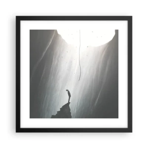 Plakat i sort ramme - Der er altid en vej ud - 40x40 cm
