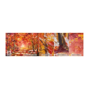 Prøve Fototapet Premium Canvas - Kobberskov - Efterår, Parkere, Landskab - 100x30 cm
