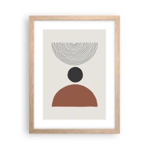 Plakat i ramme af lyst egetræ - I rampelyset - 30x40 cm