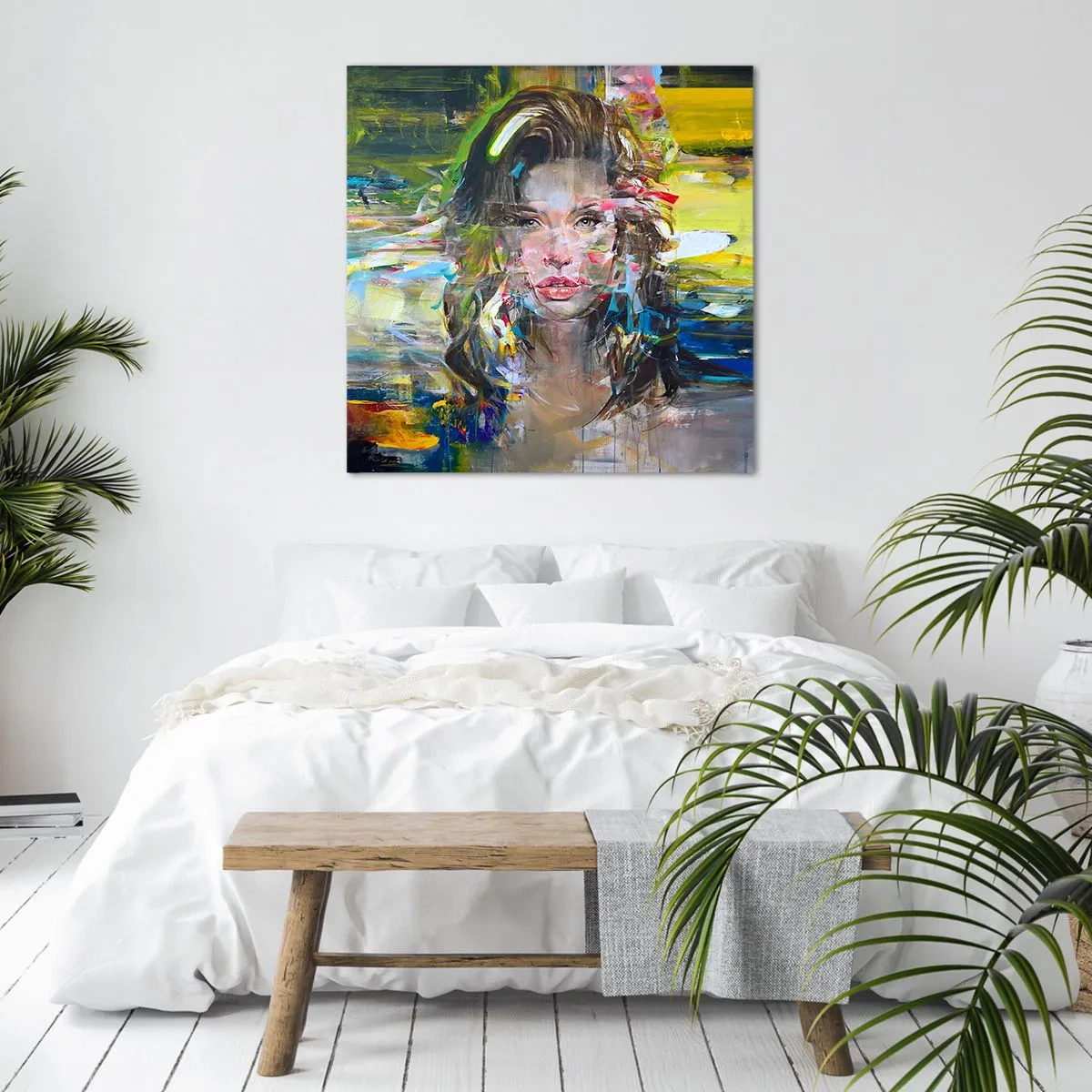 Lærredstryk - Billede på lærred - Bag lufttæppet - 40x40 cm