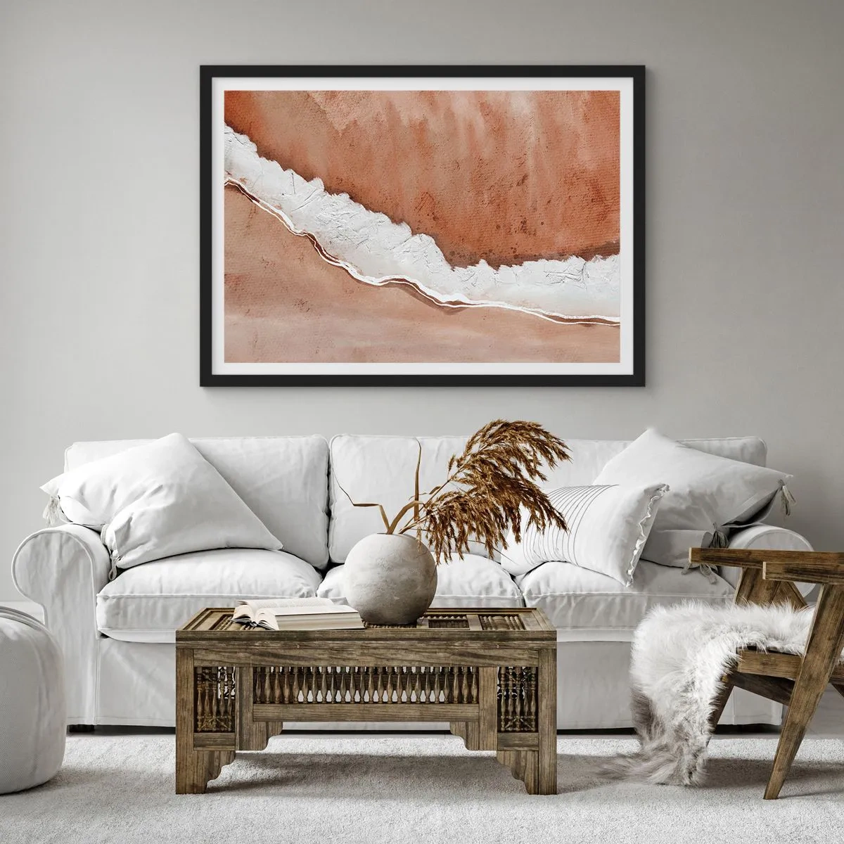 Plakat i sort ramme - I jordnære farver - 50x40 cm