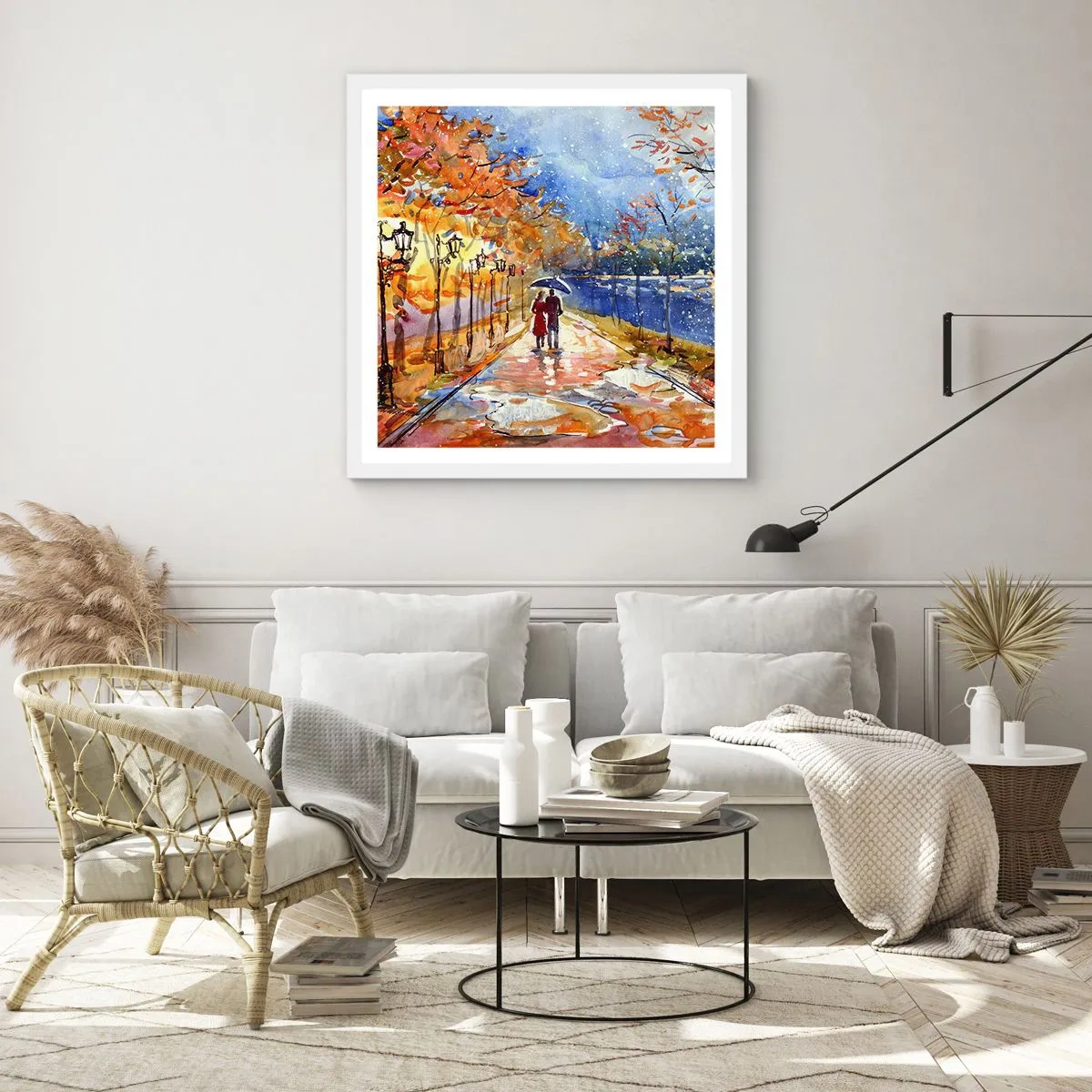 Plakat i hvid ramme - Sammen indtil tidsfristen - 50x50 cm