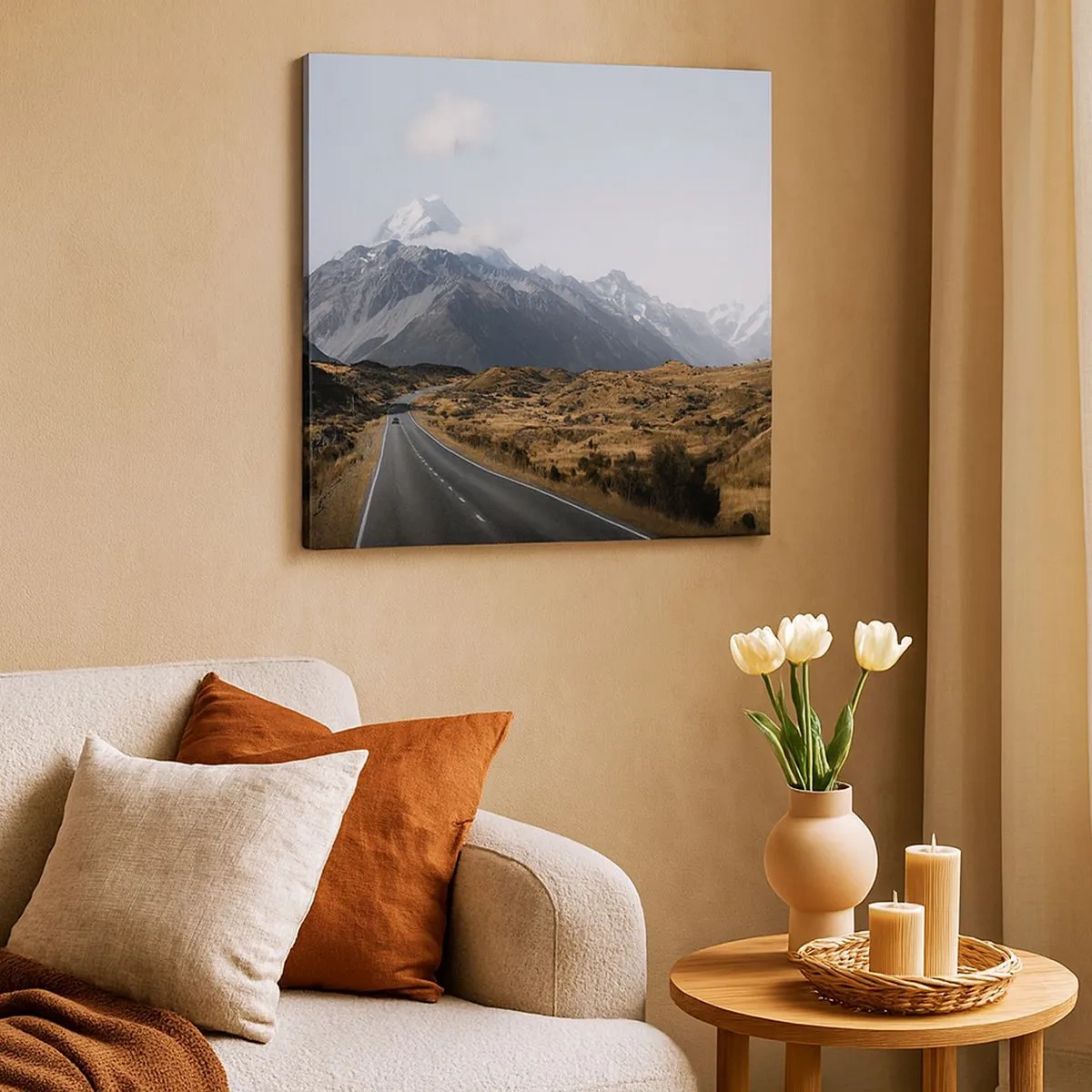 Lærredstryk - Billede på lærred - Vejen til hjerte - 30x30 cm