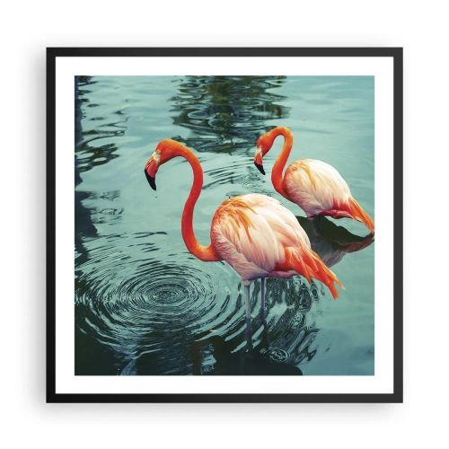 Plakat i sort ramme - Vi er nu på mode - 60x60 cm