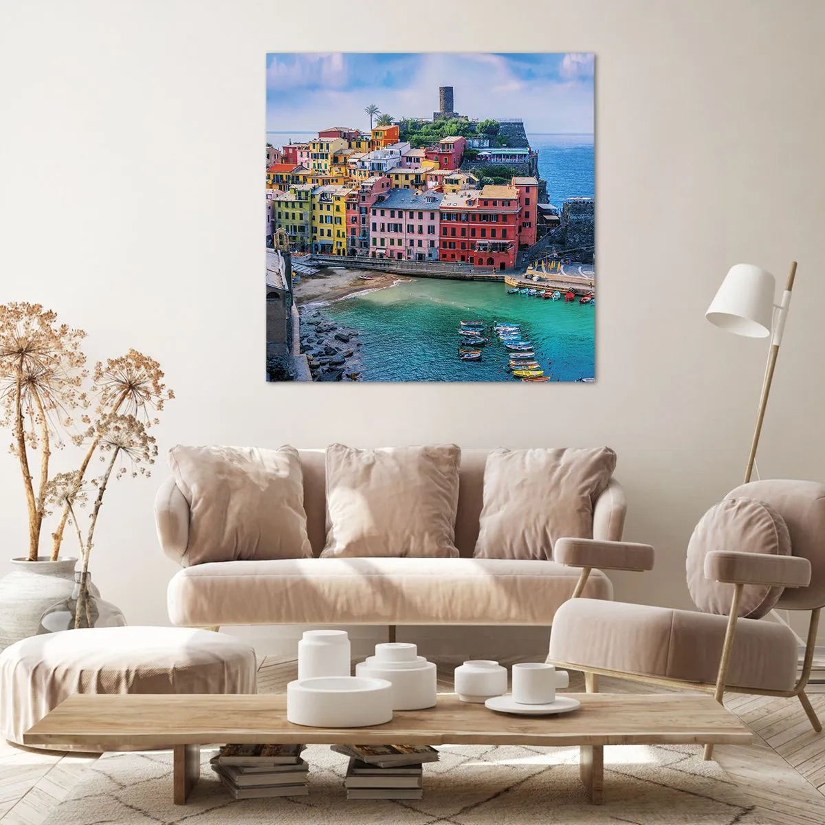 Lærredstryk - Billede på lærred - Middelhavets magiske by - 50x50 cm