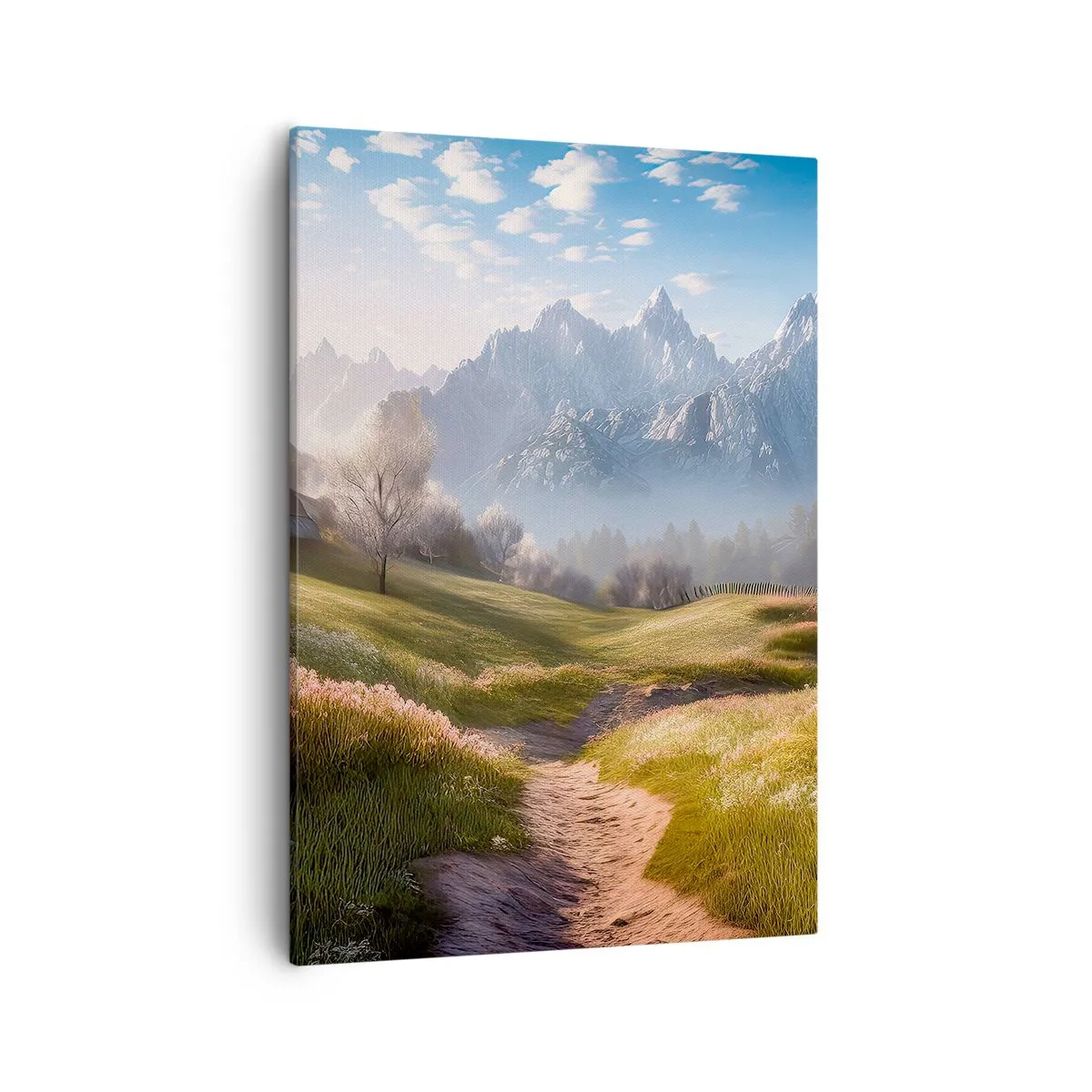 Lærredstryk - Billede på lærred - Idyllisk dal - 50x70 cm