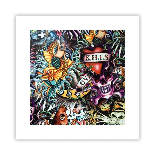 Plakat - En tatovørers drøm - 30x30 cm