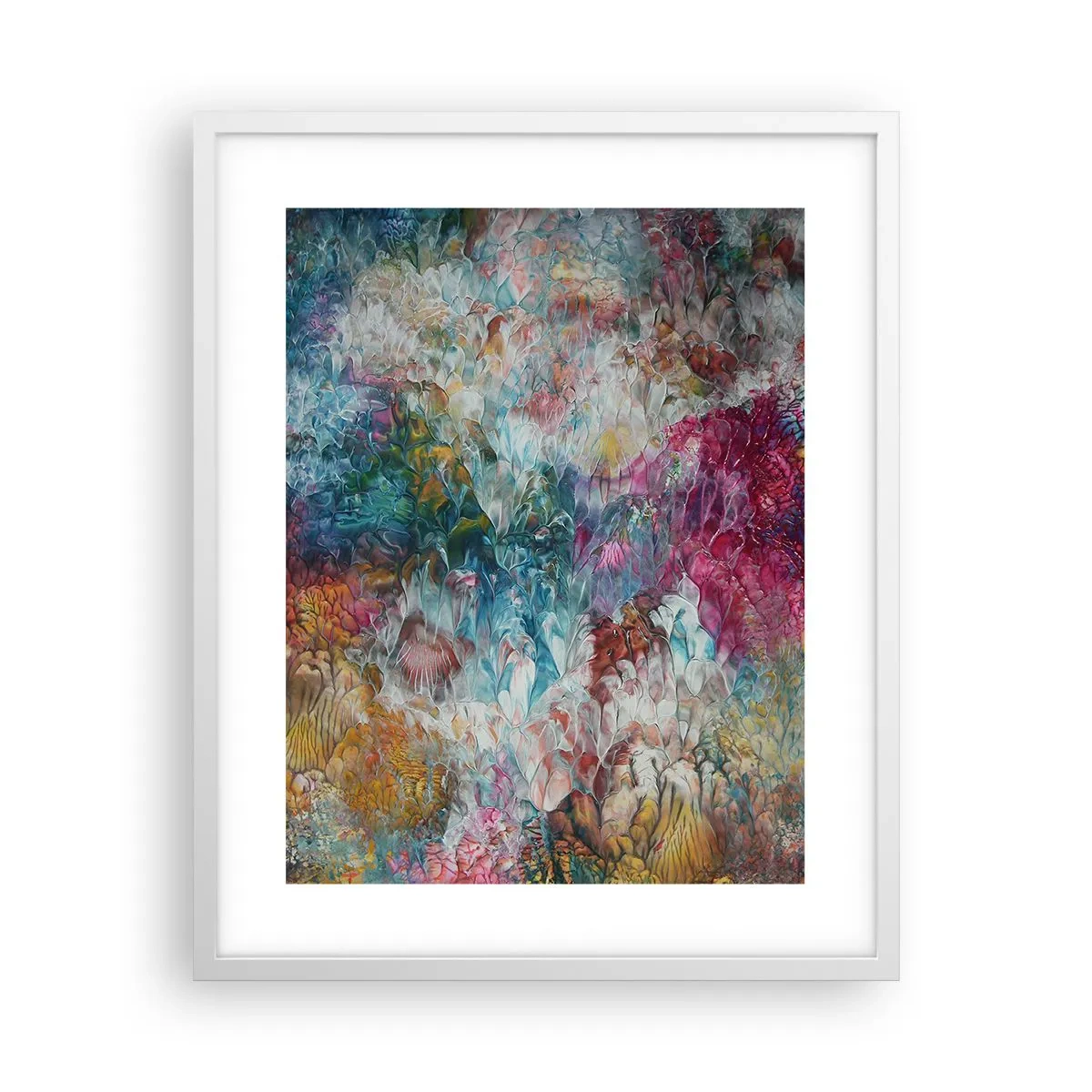 Plakat i hvid ramme - I fuldt flor - 40x50 cm