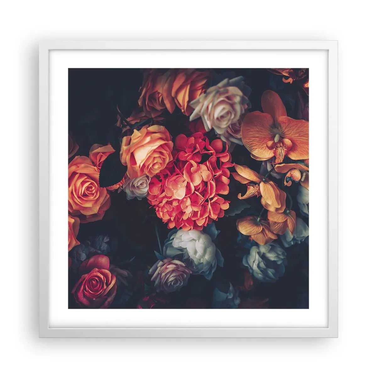 Plakat i hvid ramme - Ligesom de hollandske mestre - 50x50 cm