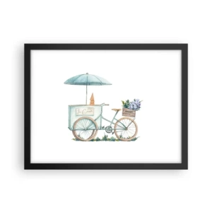 Plakat i sort ramme - Sødt minde om sommeren - 40x30 cm
