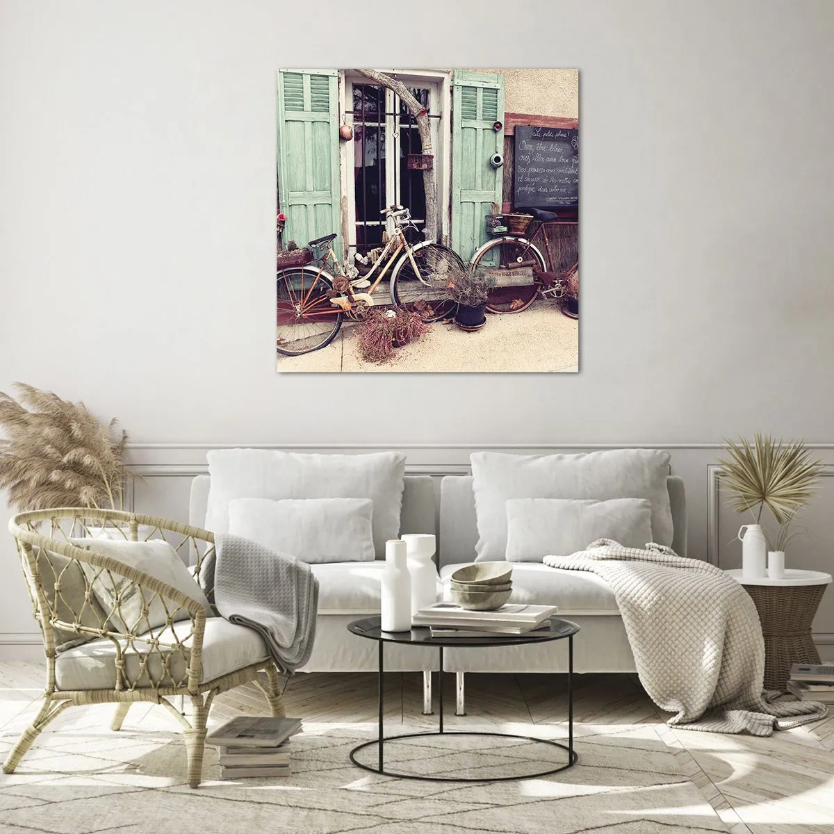 Billede på glas - Længe leve provinsen - 30x30 cm