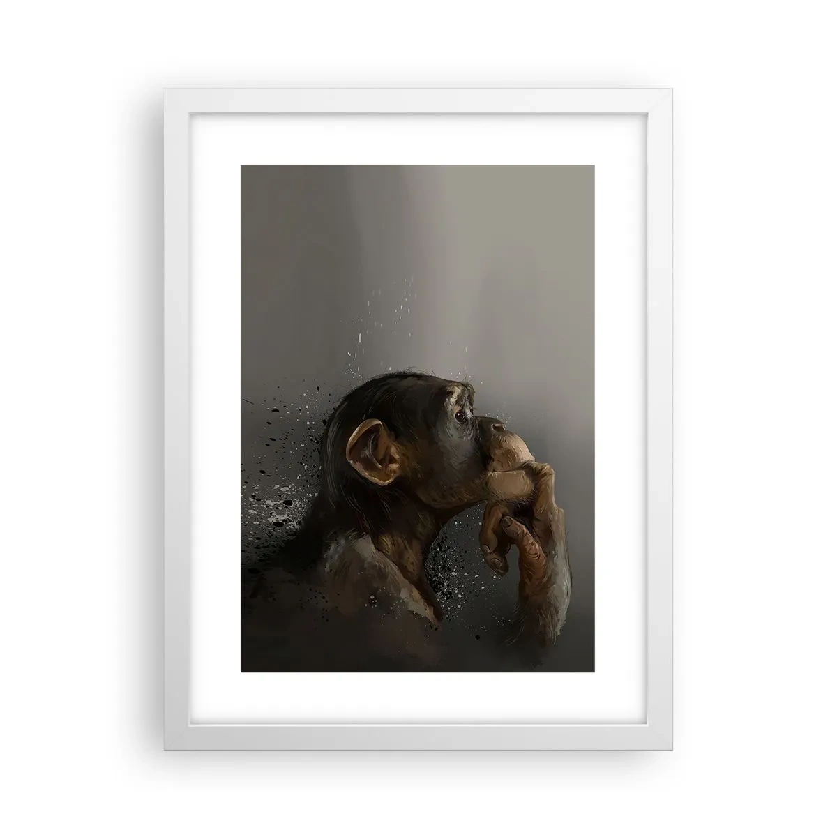 Plakat i hvid ramme - Helt sikkert en tænker - 30x40 cm