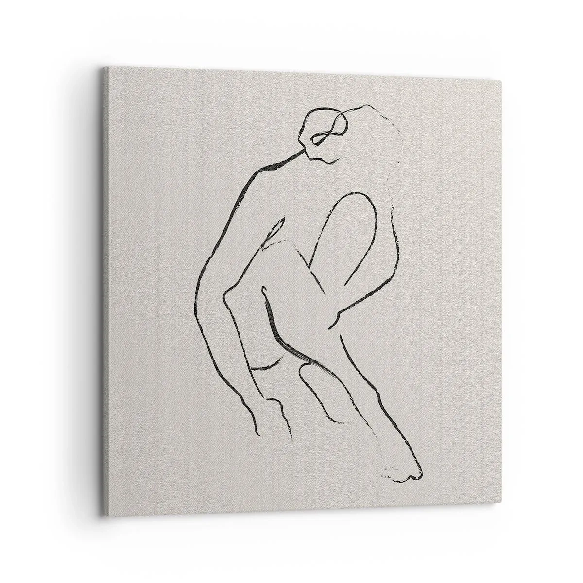 Lærredstryk - Billede på lærred - Intim skitse - 60x60 cm