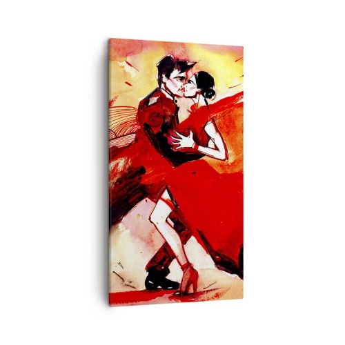 Lærredstryk - Billede på lærred - Lilla rytme af lidenskab - 45x80 cm