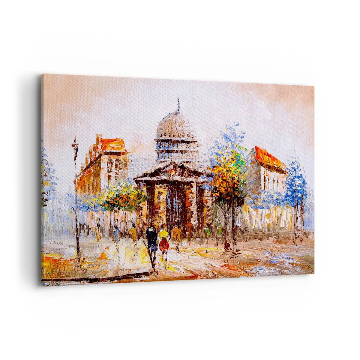 Lærredstryk - Billede på lærred - En parisisk spadseretur - 100x70 cm