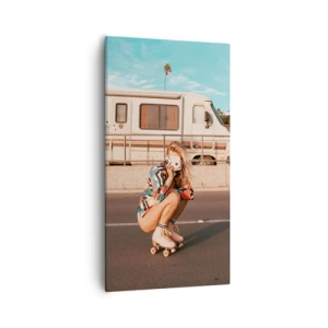 Lærredstryk - Billede på lærred - Smil, tak! - 55x100 cm