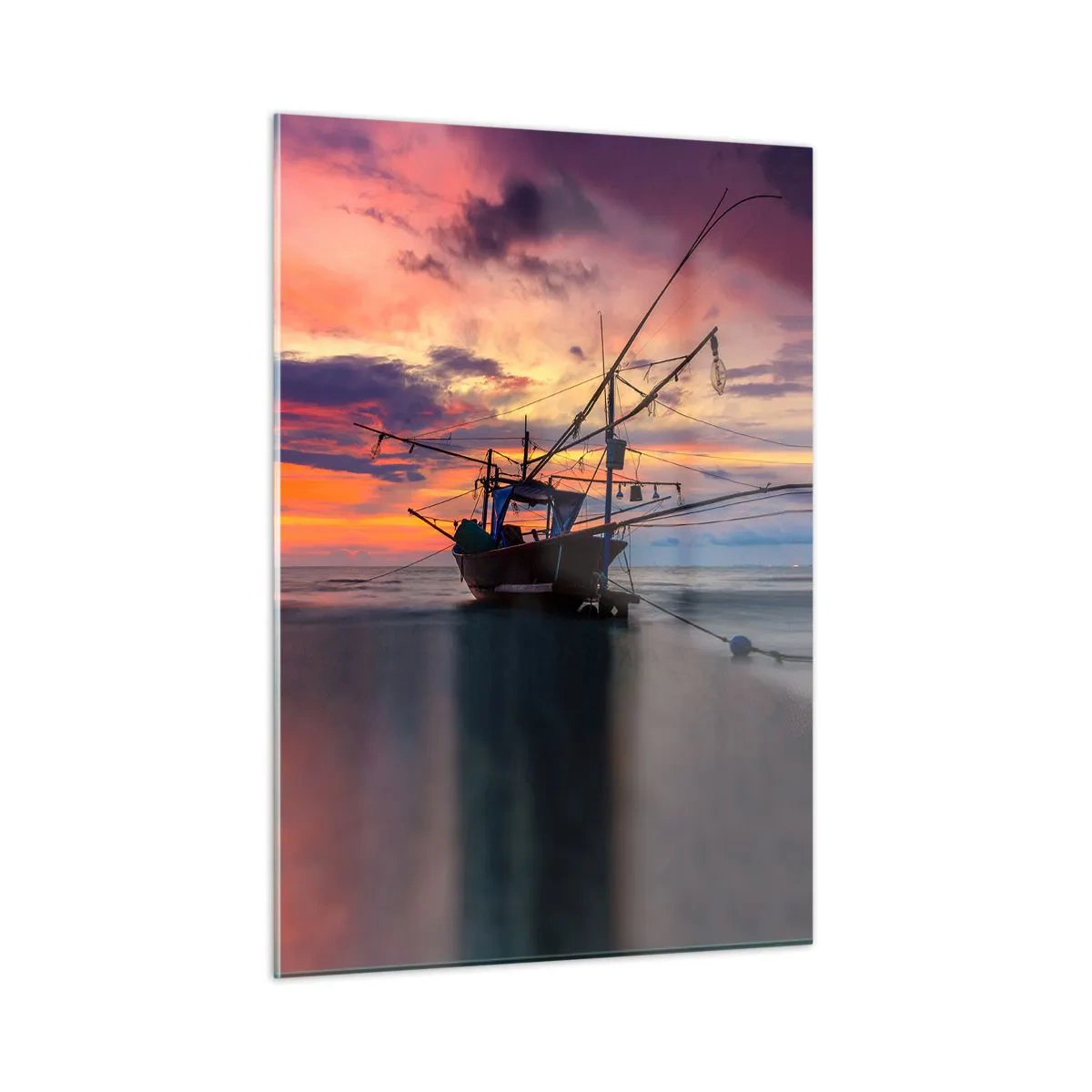 Billede på glas - En eksotisk aften - 50x70 cm