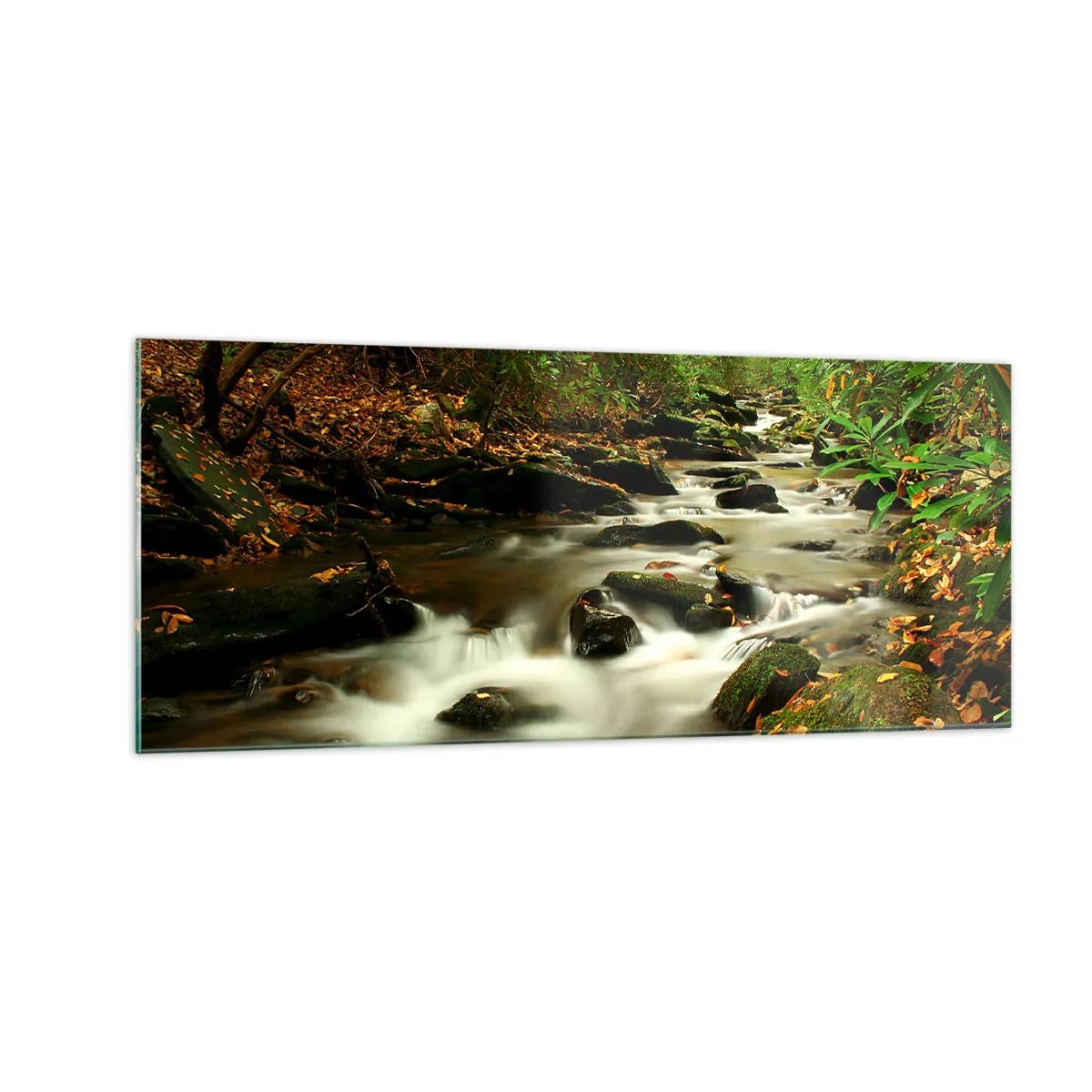 Billede på glas - Som flydende sølv - 100x40 cm