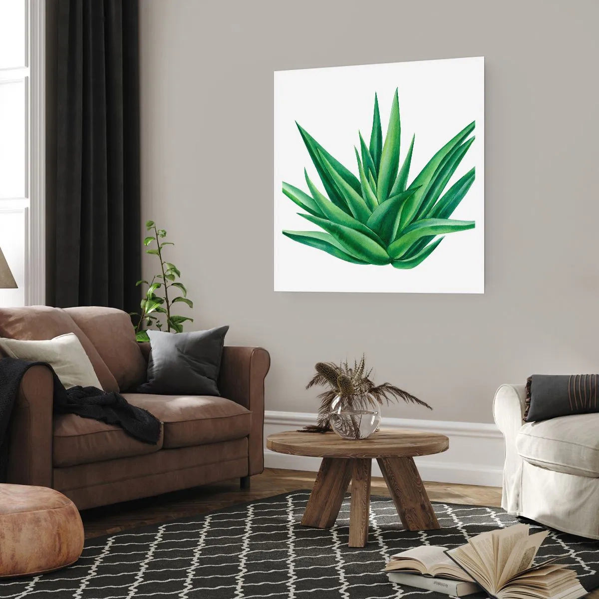 Plakat - Grøn - styrke - liv - 60x60 cm