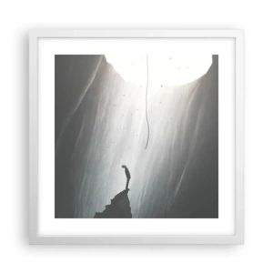 Plakat i hvid ramme - Der er altid en vej ud - 40x40 cm