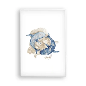 Plakat i hvid ramme - Venskab eller kærlighed? - 61x91 cm