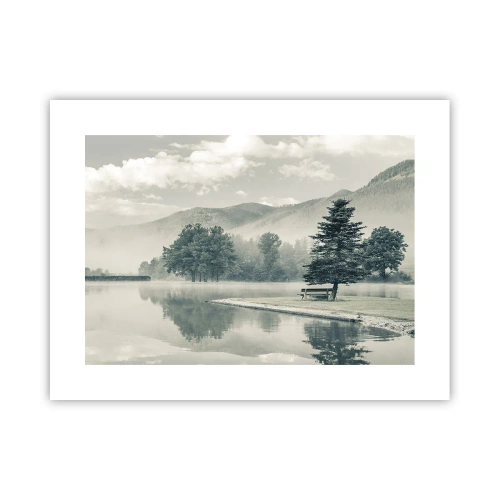 Plakat - Søen sover stadig - 40x30 cm