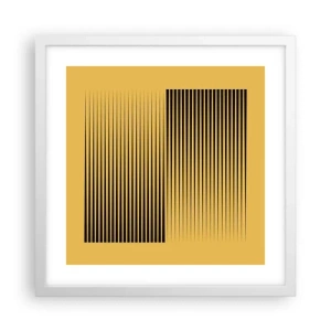 Plakat i hvid ramme - Modsætningernes kvadrat - 40x40 cm