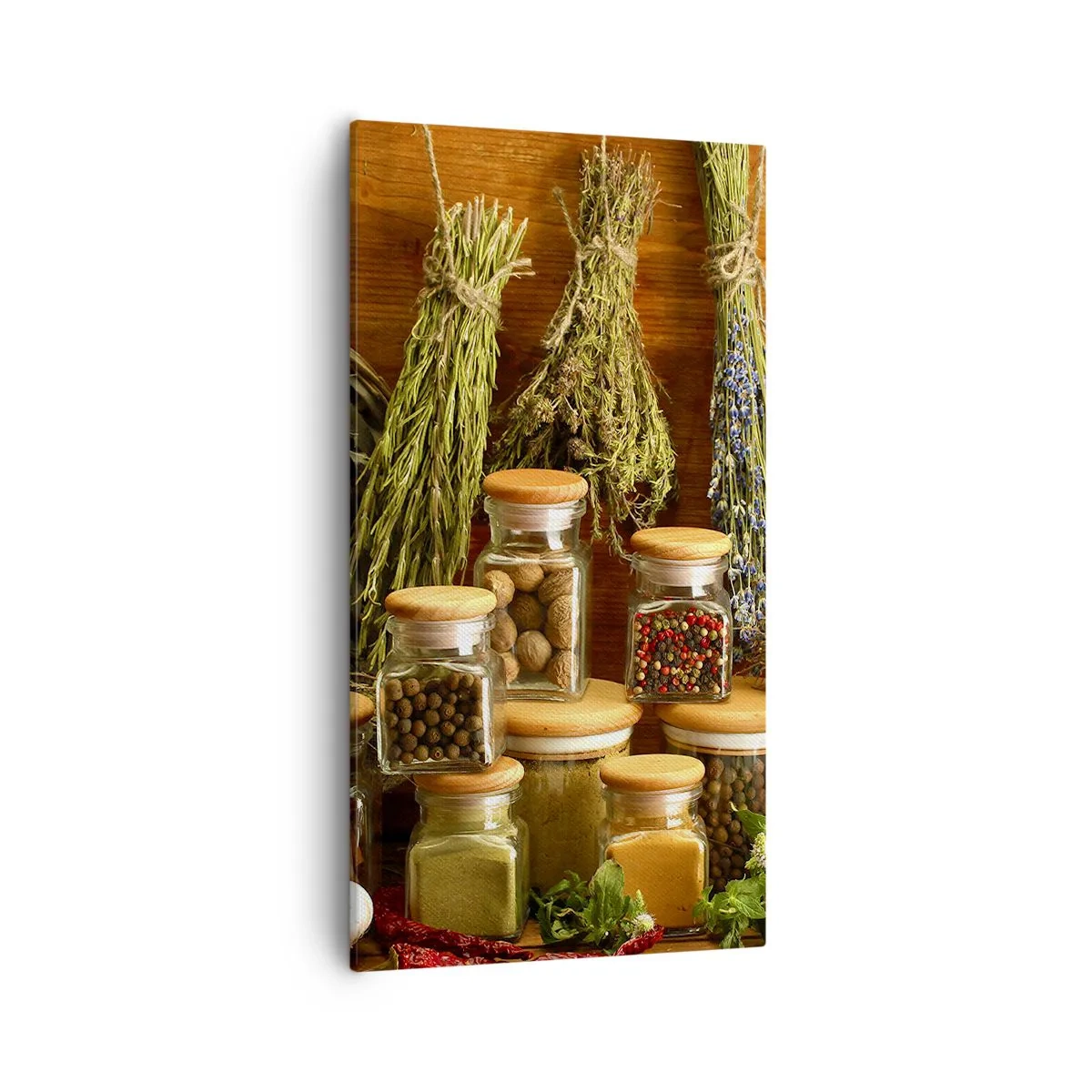 Lærredstryk - Billede på lærred - Køkkenmagi - 55x100 cm