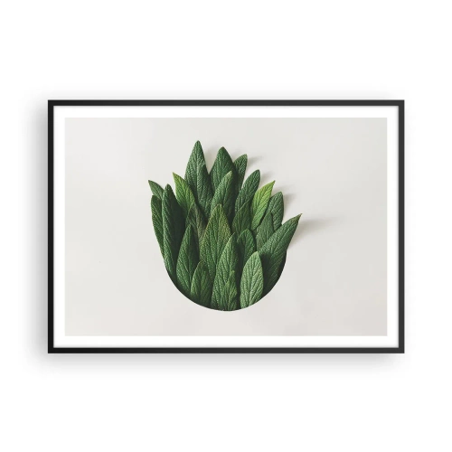 Plakat i sort ramme - Uhæmmet nysgerrighed - 100x70 cm