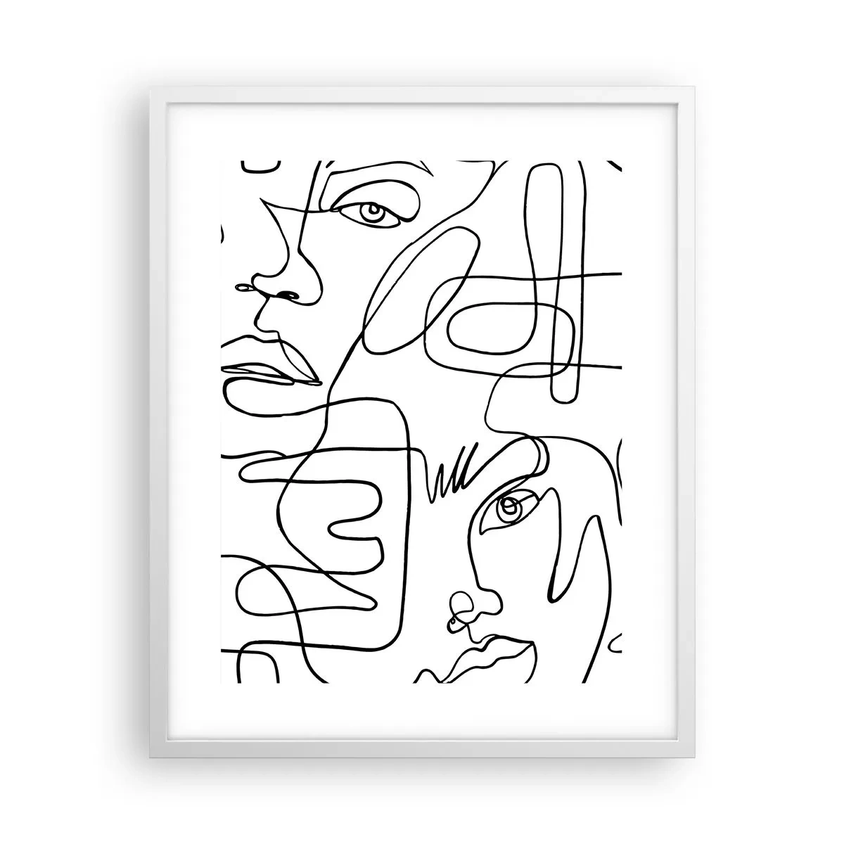 Plakat i hvid ramme - I sammenfiltrede følelser - 40x50 cm