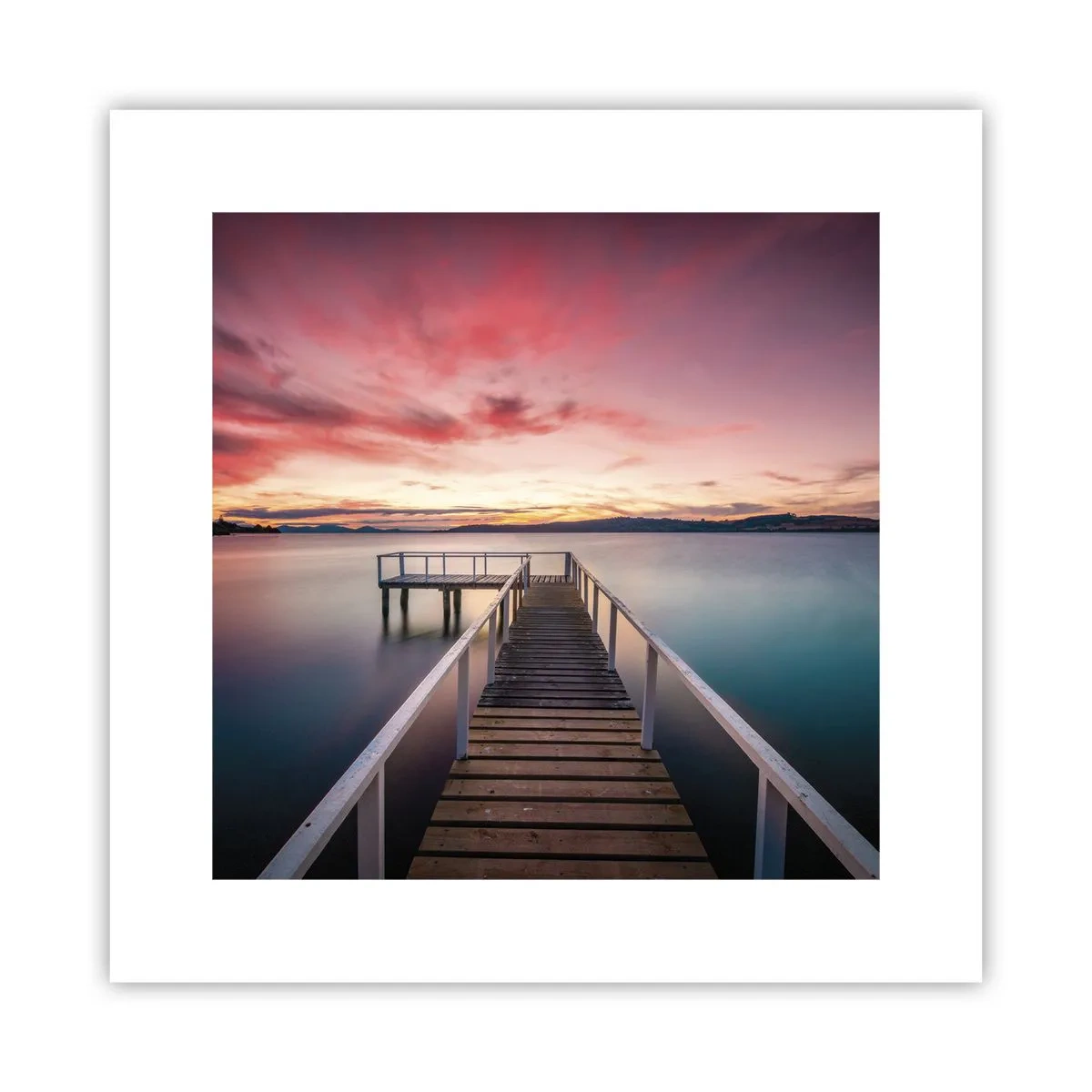 Plakat - Aftenens blide flamme - 30x30 cm