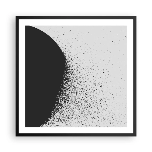 Plakat i sort ramme - Partikelbevægelse - 60x60 cm