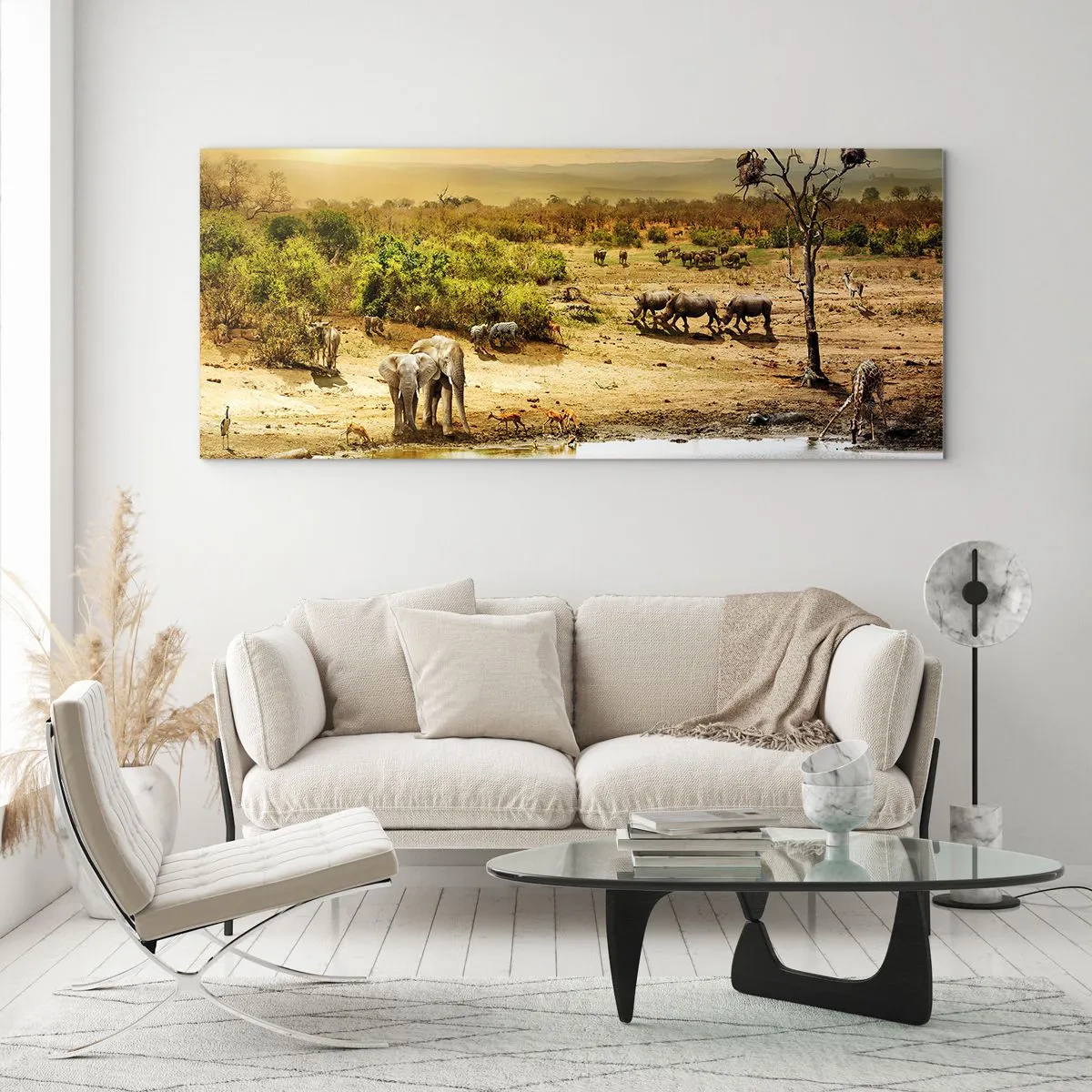 Billede på glas - "Og ud af Eden flød en flod...". - 100x40 cm