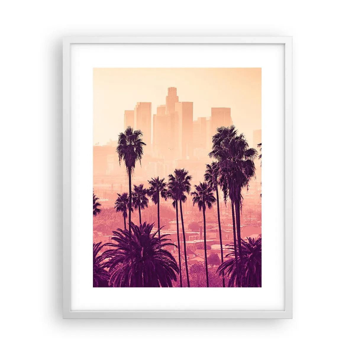 Plakat i hvid ramme - Landskab i Californien - 40x50 cm